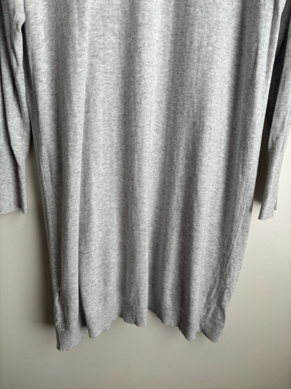 Old Navy Open Front Cardigan Large Gray Lightweight Duster Long Sleeve Pockets - Picture 9 of 15